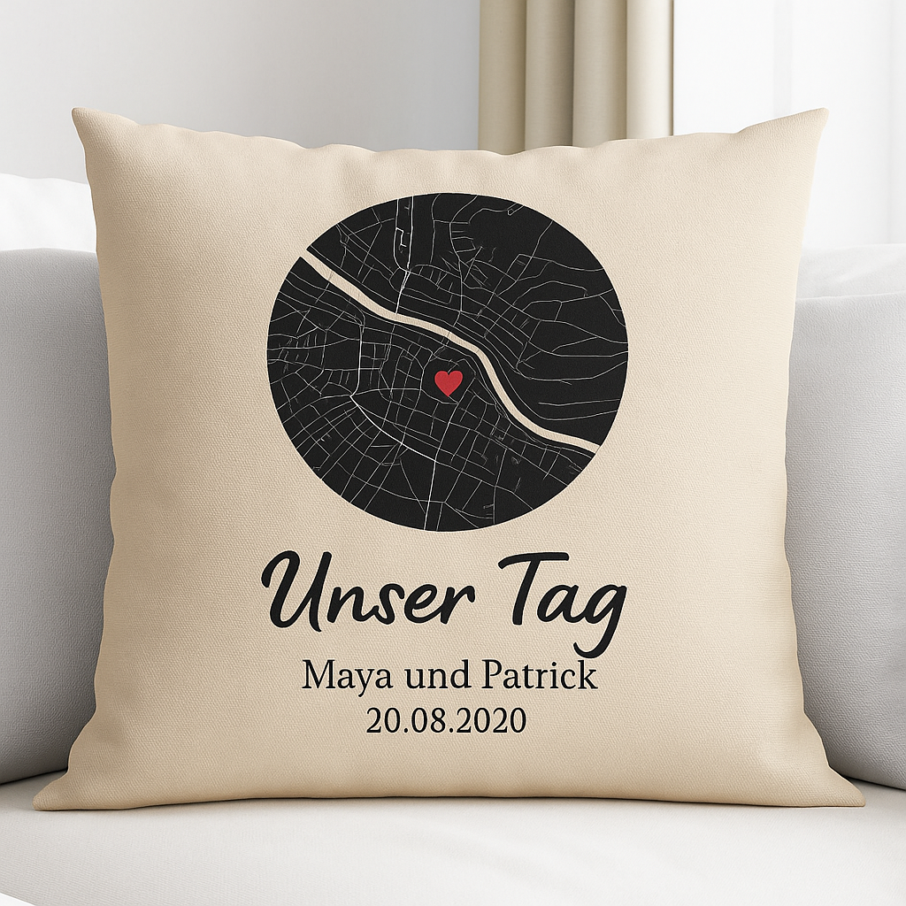 Personalisiertes Erinnerungskissen