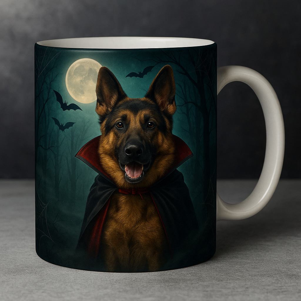 Halloween Tasse – „Vampir Hund“ – Bild 2