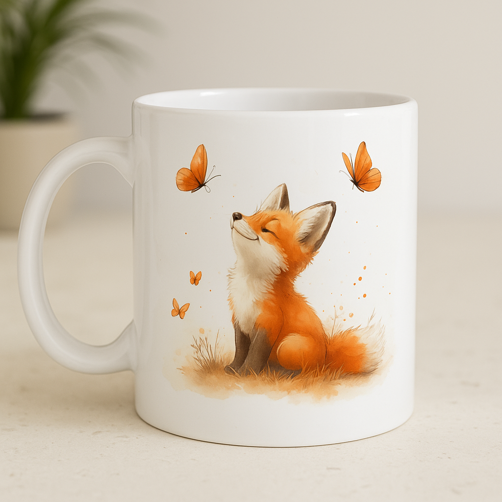 Fuchs mit Schmetterlingen