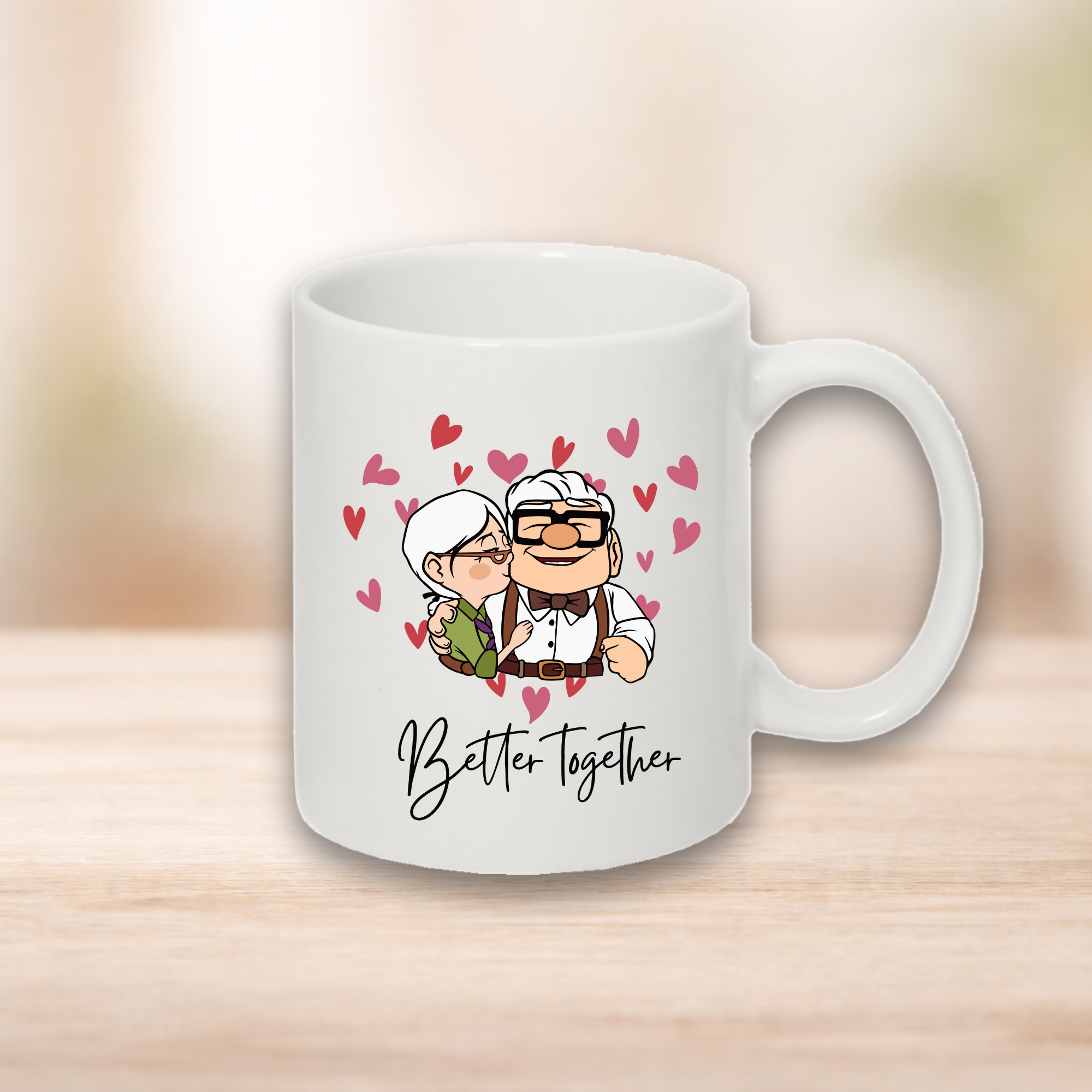 Premium Tasse „Better Together“ – Liebe kennt kein Alter